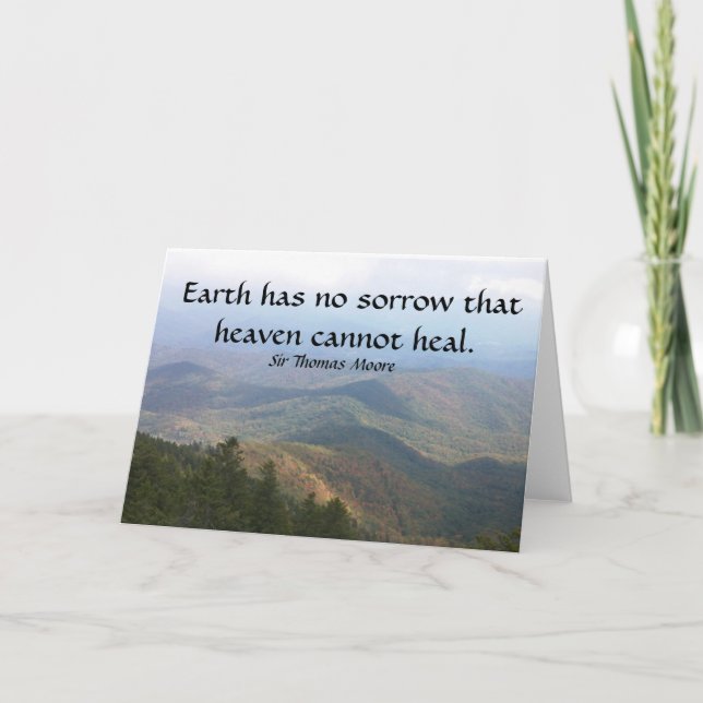 Carte La terre a aucune peine que le ciel ne peut guérir (Devant)