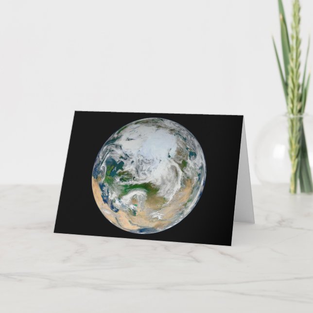 Carte La Terre Montre L'Arctique, L'Europe Et L'Asie. (Devant)