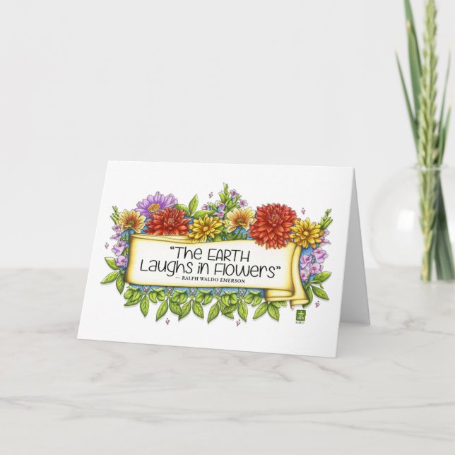 Carte La Terre Rire En Fleurs (Devant)
