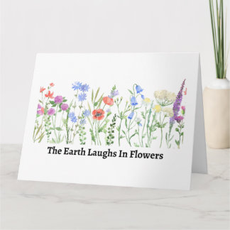 Carte La Terre rit de fleurs