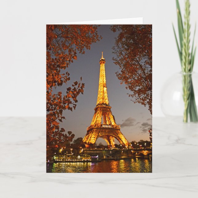 Carte La Tour Eiffel - Paris, France - Greeting Card (Devant)