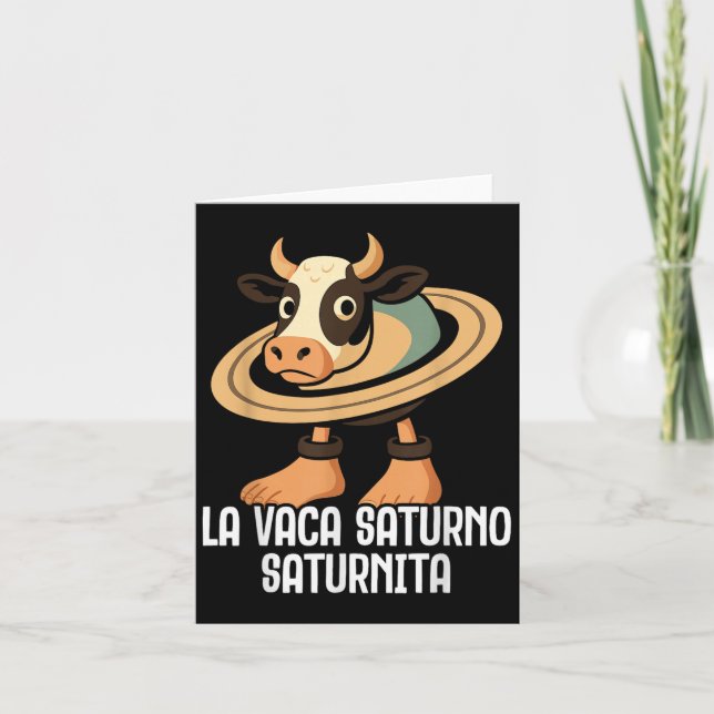 Carte La Vaca Saturno Saturnita Italienne Brainrot Funny (Devant)