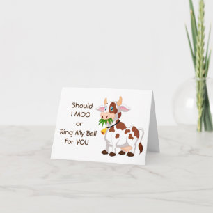 Carte *LA VACHE COMÉDIQUE* DIT HEUREUSE *18e ANNIVERSAIR