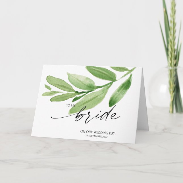 Carte La verdure à ma mariée le jour de notre mariage (Devant)