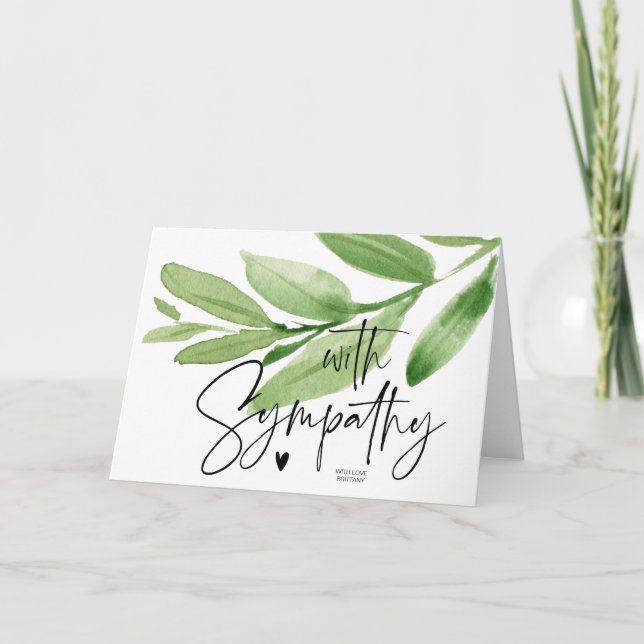 Carte La verdure et la sympathie pleurent le coeur (Devant)