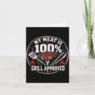 Carte La viande est approuvée à 100% pour le grill, drôl