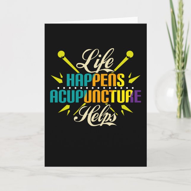 Carte La Vie Arrive Acupuncture Aide, Acupuncture (Devant)