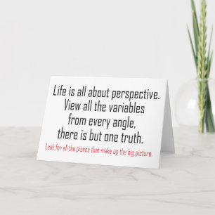 Carte La vie, c'est la perspective