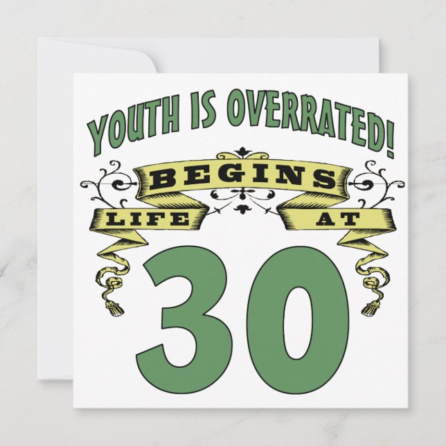 Carte La vie commence à 30e anniversaire (Devant)