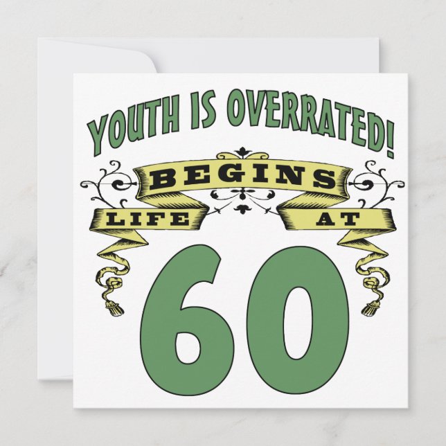 Carte La vie commence à 60e anniversaire (Devant)