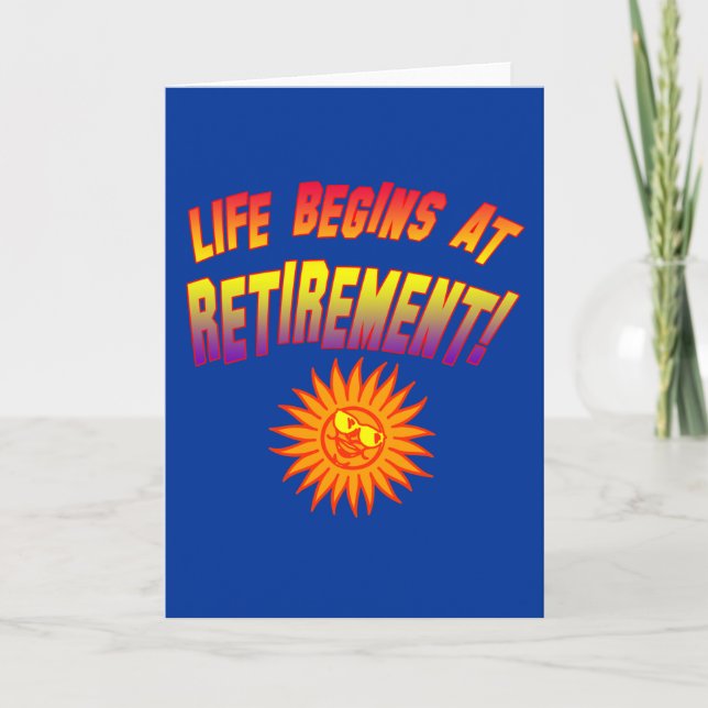 Carte La vie commence à la retraite! (Devant)