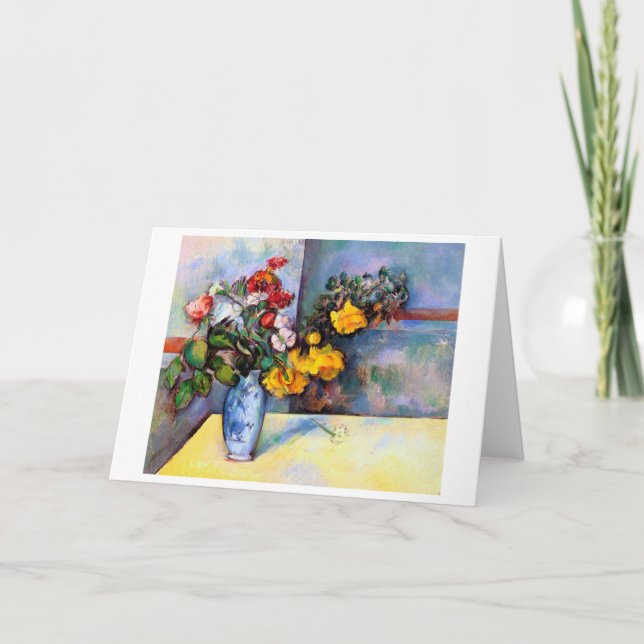Carte La vie des fleurs dans un vase, Paul Cézanne (Devant)