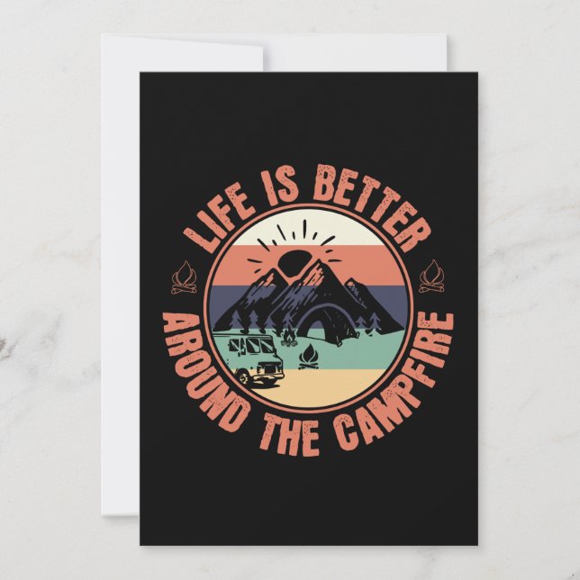 Carte La vie est meilleure autour du Campfire Camping Ca (Devant)