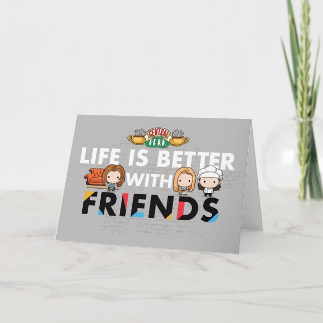 Carte La vie est meilleure avec les amis™ Chibi Art (Devant)