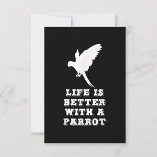 Carte La Vie Est Meilleure Avec Un Amoureux Du Parrot Ca