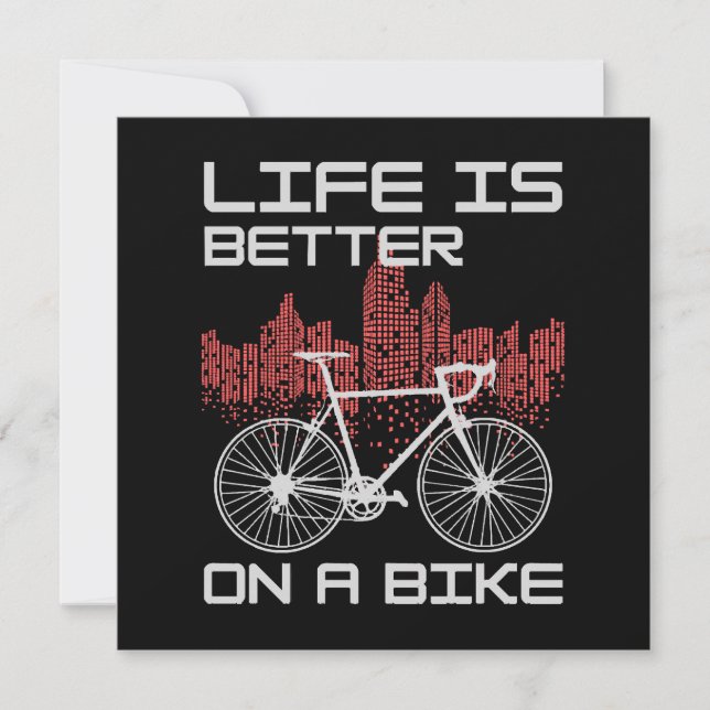 Carte La vie est meilleure sur un vélo (Devant)