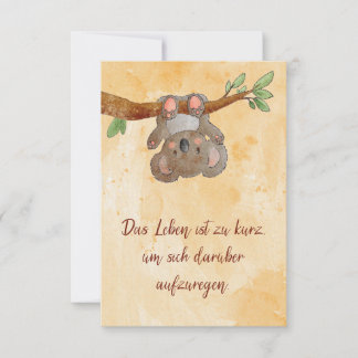 Carte La vie est trop courte pour s'énerver