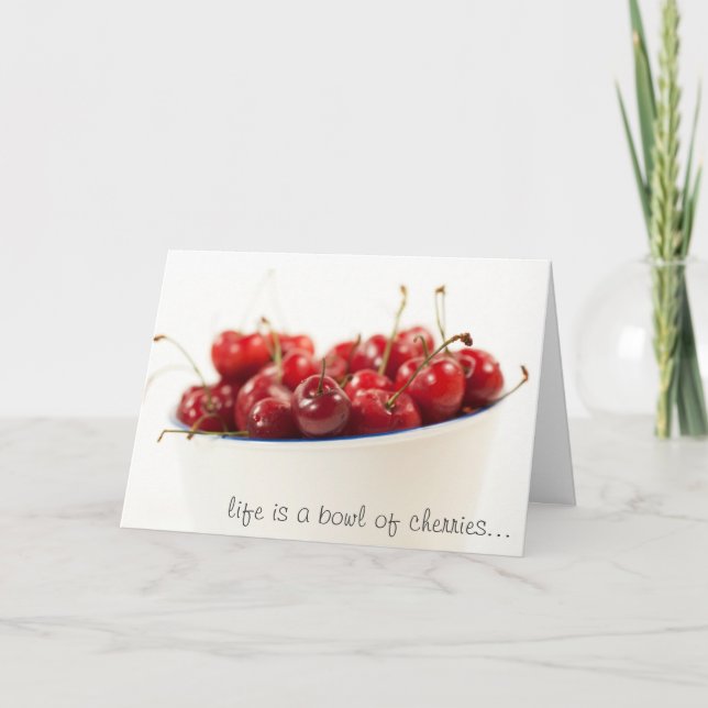 Carte la vie est un bol de cerises (Devant)