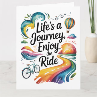 Carte La vie est un voyage Profitez du tour Inspirationn