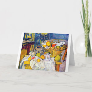Carte La Vie morte avec panier de fruits, Paul Cezanne