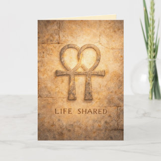 Carte La vie partagée Ankh Saint-Valentin Symbole égypti