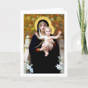 Carte La Vierge au lys, Bouguereau