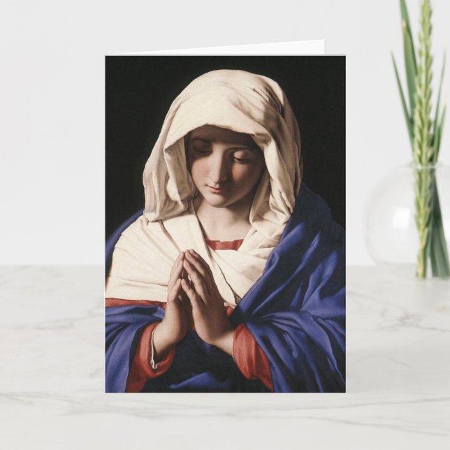 Carte "La Vierge en prière" de Sassoferrato (1640) (Devant)