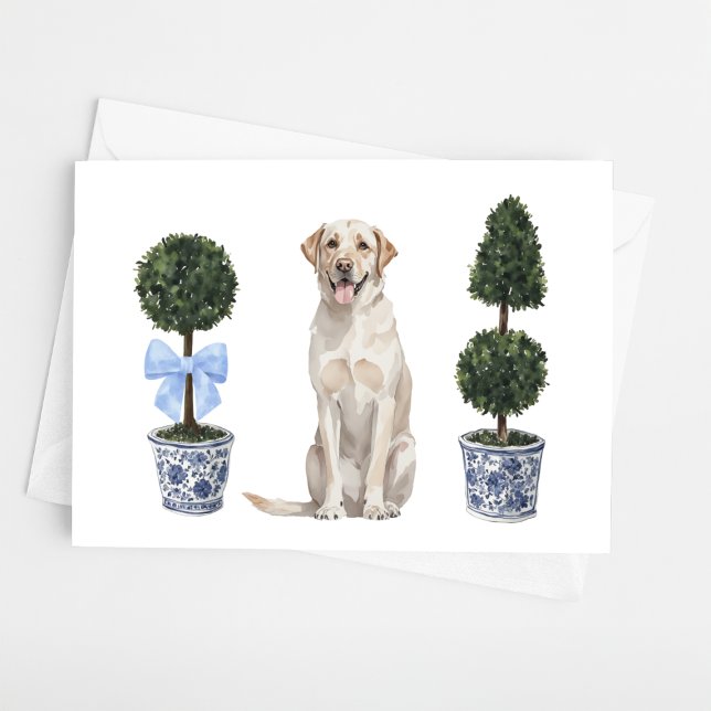 Carte Lab - Yellow Lab Aquarelle Chien Chien Chien Chien (Créateur téléchargé)