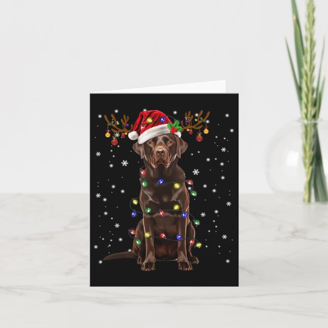 Carte Laboratoire de chocolat Labrador Arbre de Noël Pyj (Devant)