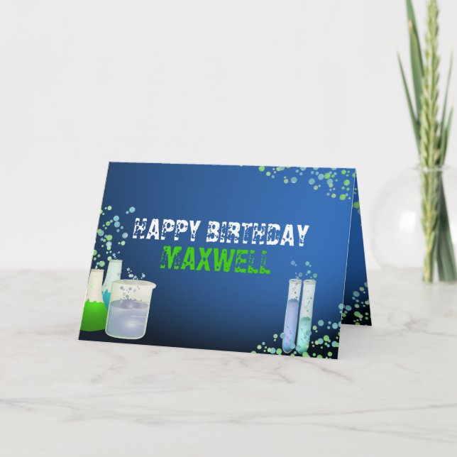 Carte Laboratoire des sciences Anniversaire (Devant)
