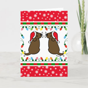 Carte Laboratoires de chocolat Jumeaux de Noël Père Noël