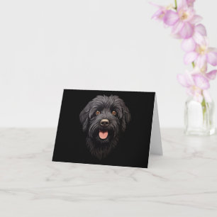 Carte Labradoodle Chien noir