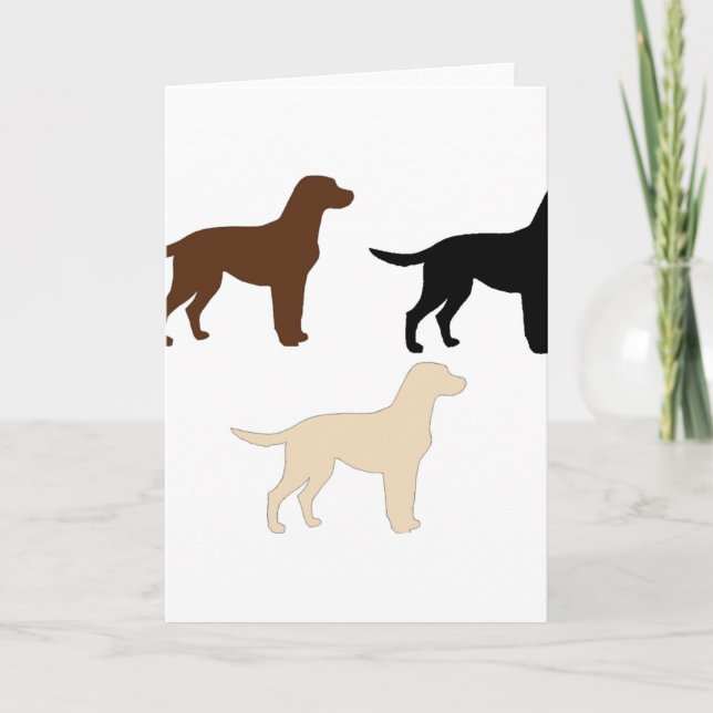 Carte labrador extraction toutes les couleurs silhouette (Devant)