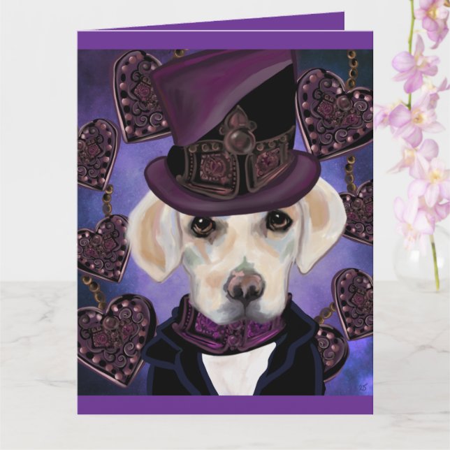 CARTE LABRADOR RETRIEVER            (Orchidée)