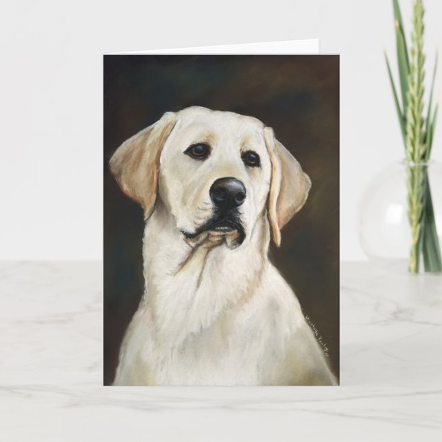 Carte Labrador Retriever Dog Art Grey Card (Devant)