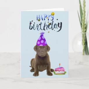 Carte Labrador Retriever Lab Chocolat Anniversaire Chien
