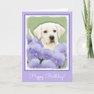 Carte Labrador Retriever Puppy Painting Original Chien A