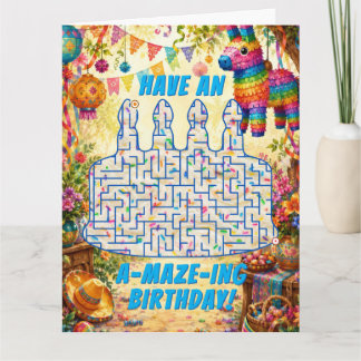 Carte Labyrinthe de gâteau d'anniversaire