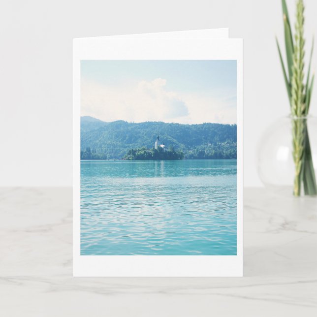Carte Lac Bled Slovénie Photographie Pittoresque du pays (Devant)