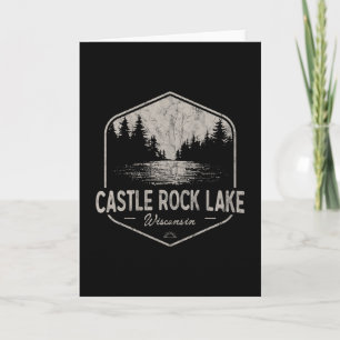 Carte Lac Castle Rock Wisconsin Plein air Vintage