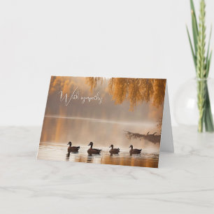 Carte Lac D'Automne Misty Avec Sympathie Des Canards