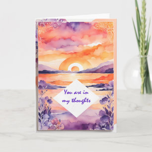 Carte Lac de coucher de soleil moderne dans mes pensées