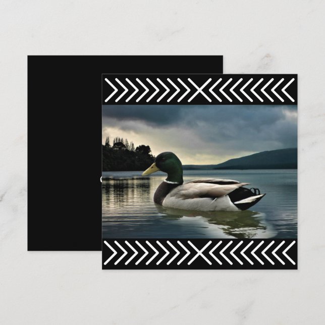 Carte Lac Mallard Duck (Devant / Derrière)