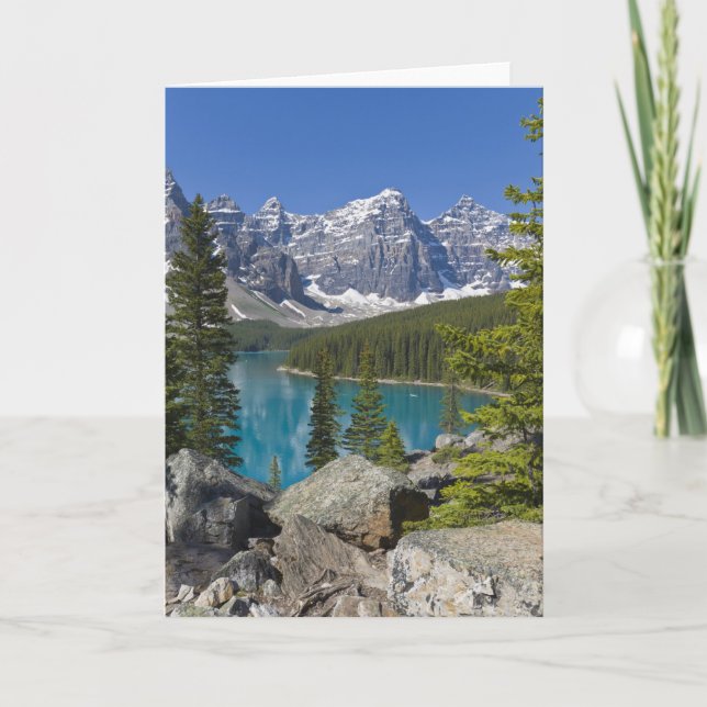 Carte Lac Moraine, Rocheuses canadiennes, Alberta, Canad (Devant)