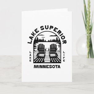 Carte Lac Supérieur Minnesota Outdoors Vintage 1