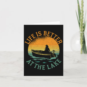Carte Lac Vie Pêcheurs en bateau Kayaking Sailing Capta