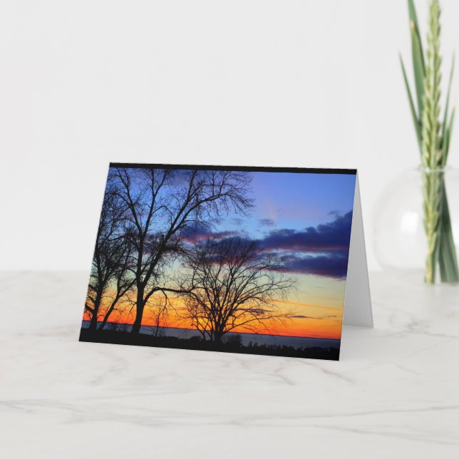 Carte Lac Winnebago Coucher De Soleil Penser À Vous (Devant)