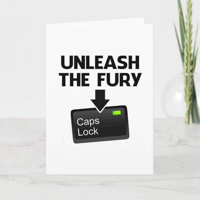 Carte Lâchez la fonction majuscule de fureur (Devant)