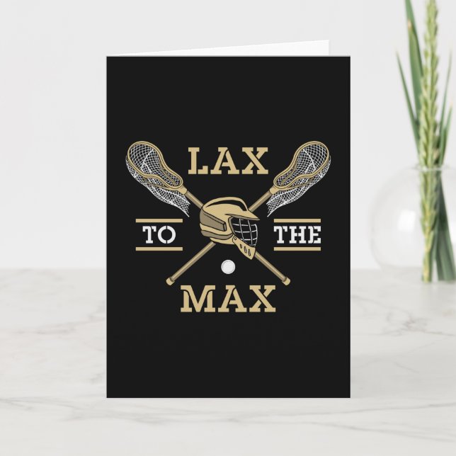 Carte Lacrosse Player Lâche Le Don Max Stick Funny (Devant)