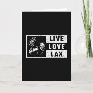 Carte Lacrosse Player Sport Live Love Lax Funny Cadeau